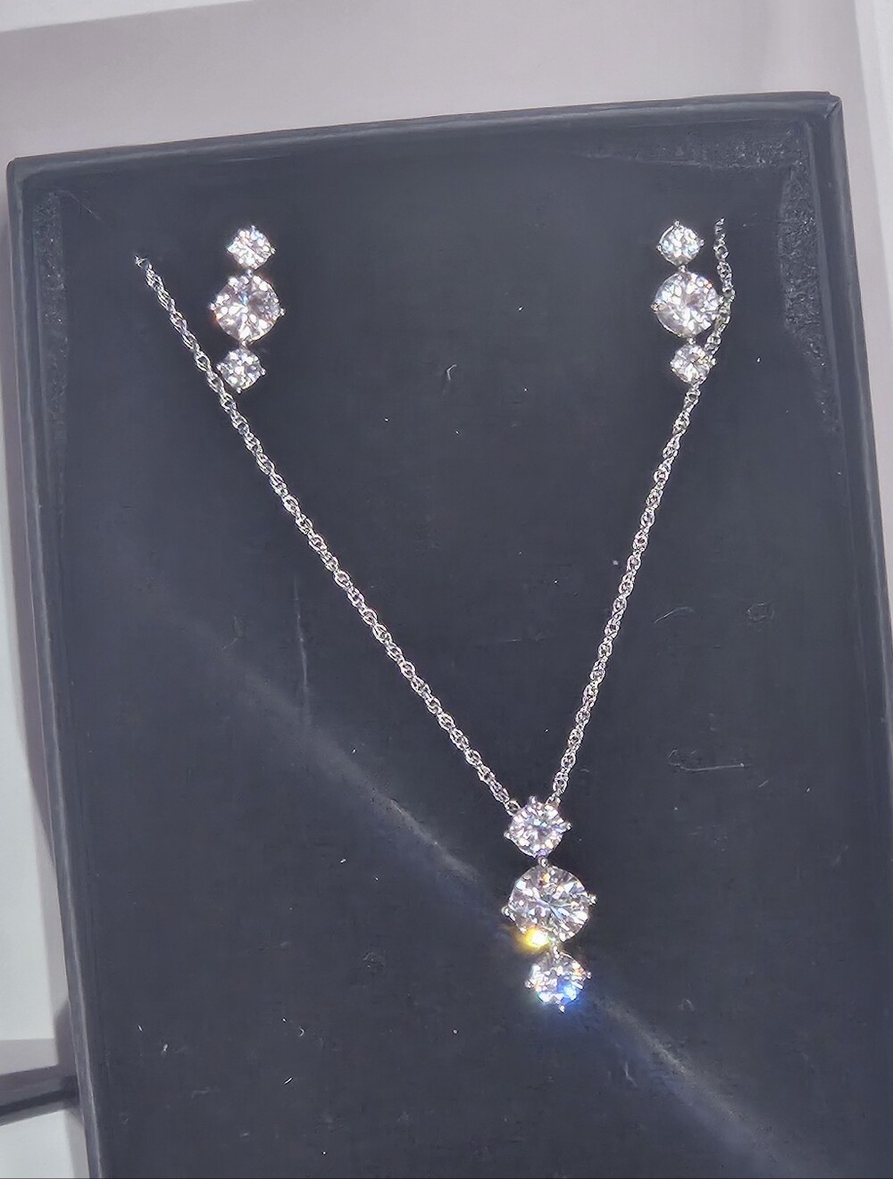 Zales White Lab-Created Sapphire Set